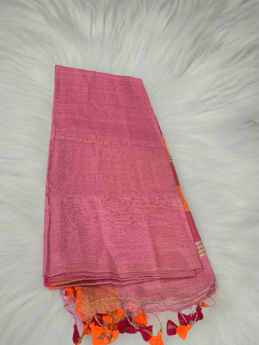 JHILMIL ROSE PINK SAREE